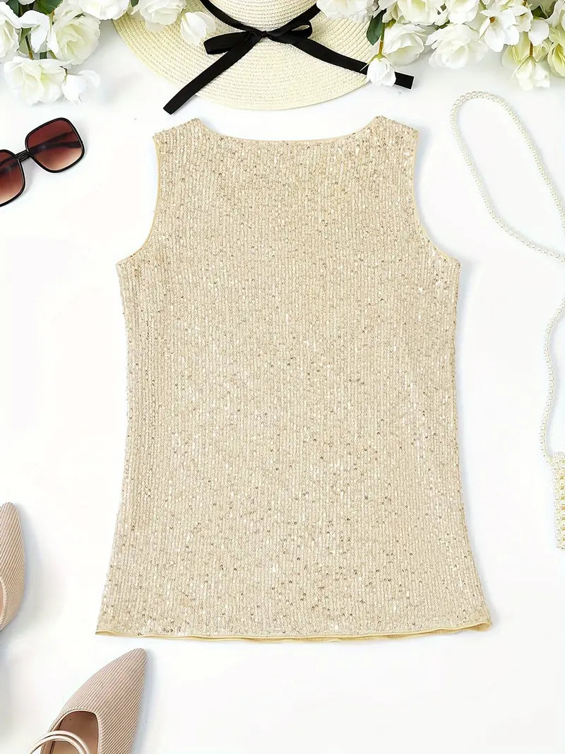 Uma – Elegant Sleeveless Top with Sequins
