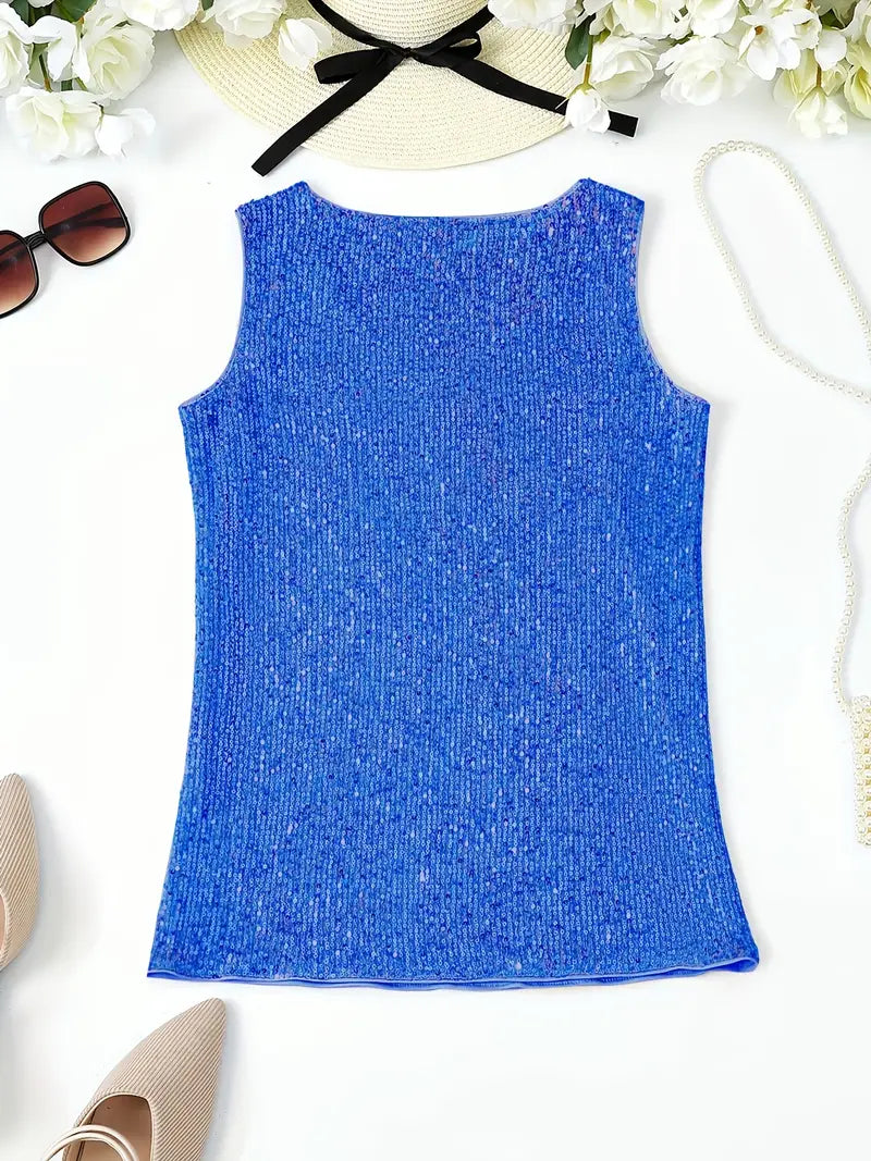 Uma – Elegant Sleeveless Top with Sequins