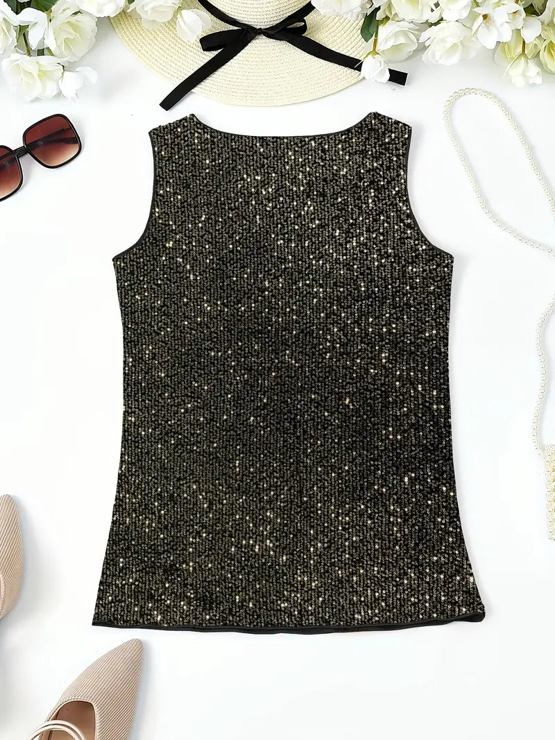 Uma – Elegant Sleeveless Top with Sequins