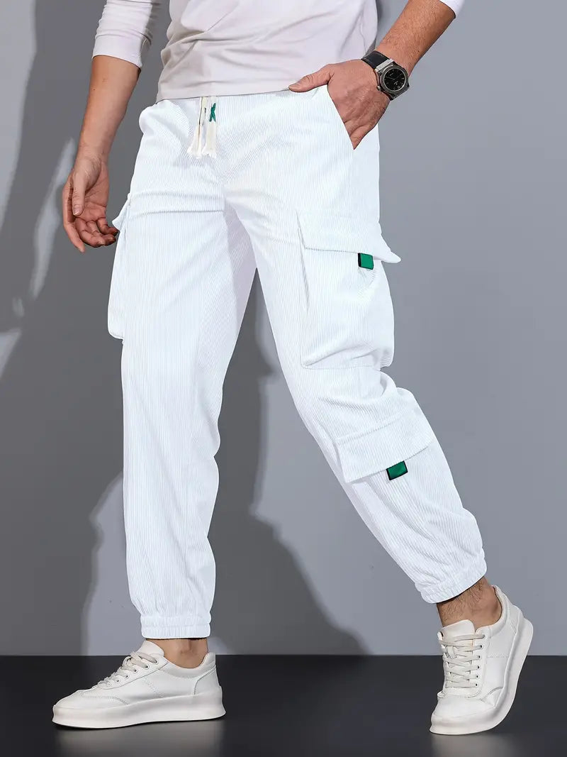 Aldrich - Casual Solid Cargo Pants for Men