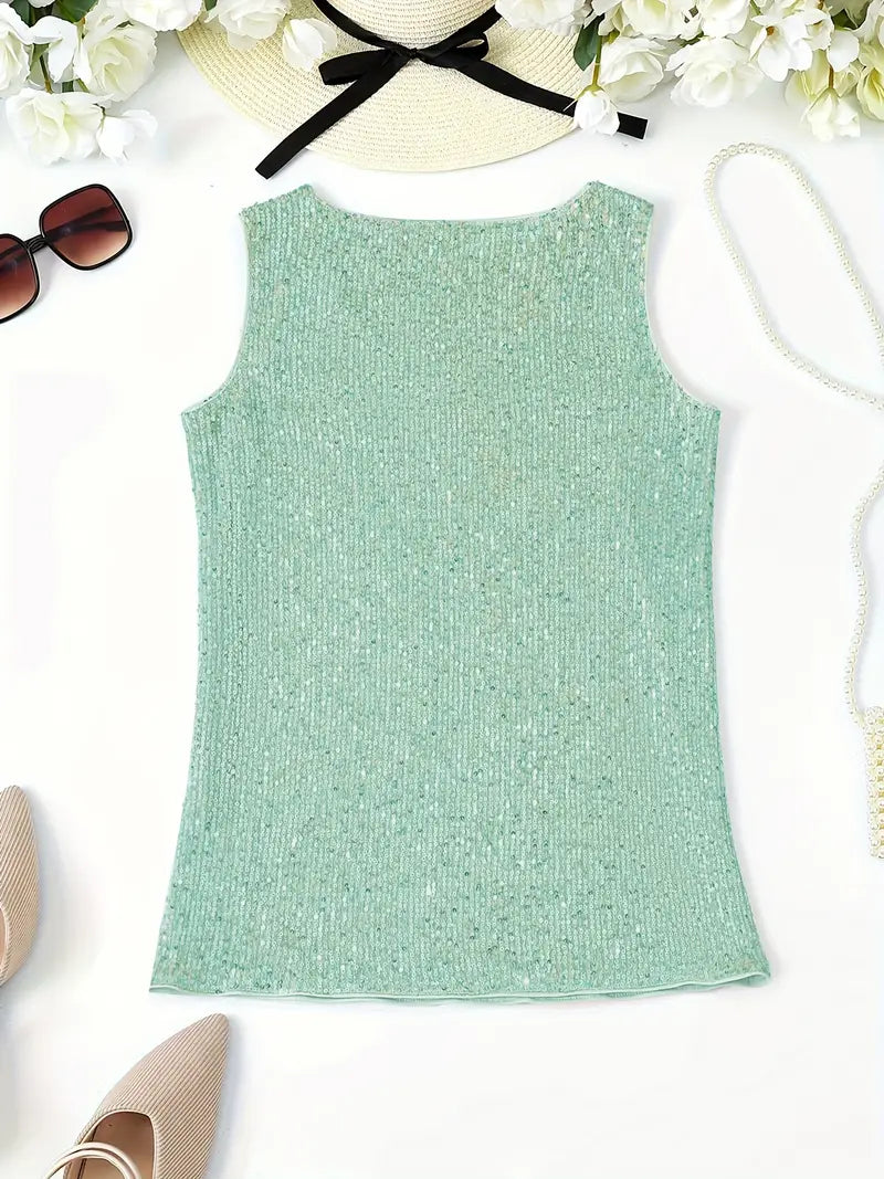 Uma – Elegant Sleeveless Top with Sequins