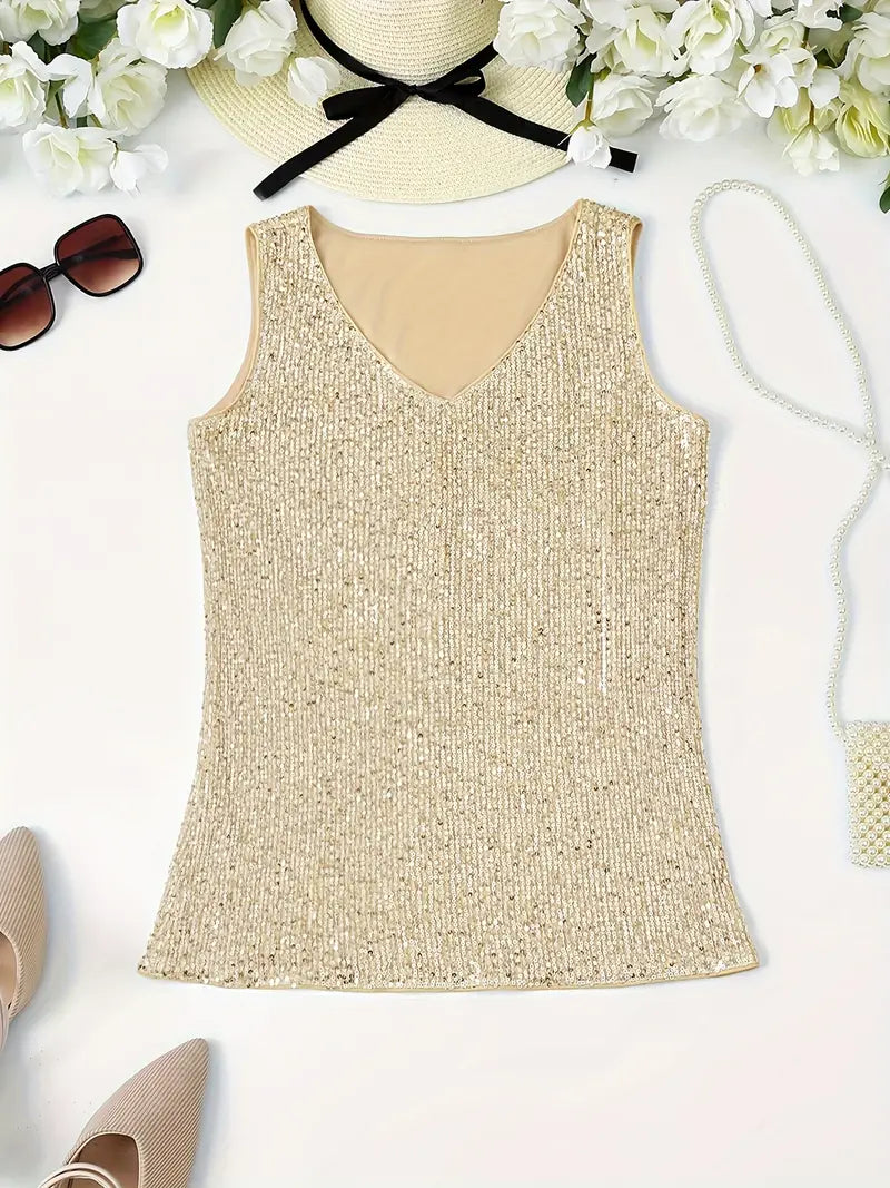 Uma – Elegant Sleeveless Top with Sequins