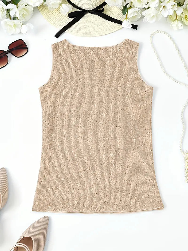Uma – Elegant Sleeveless Top with Sequins