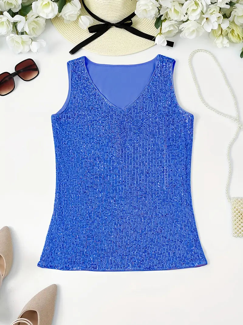 Uma – Elegant Sleeveless Top with Sequins
