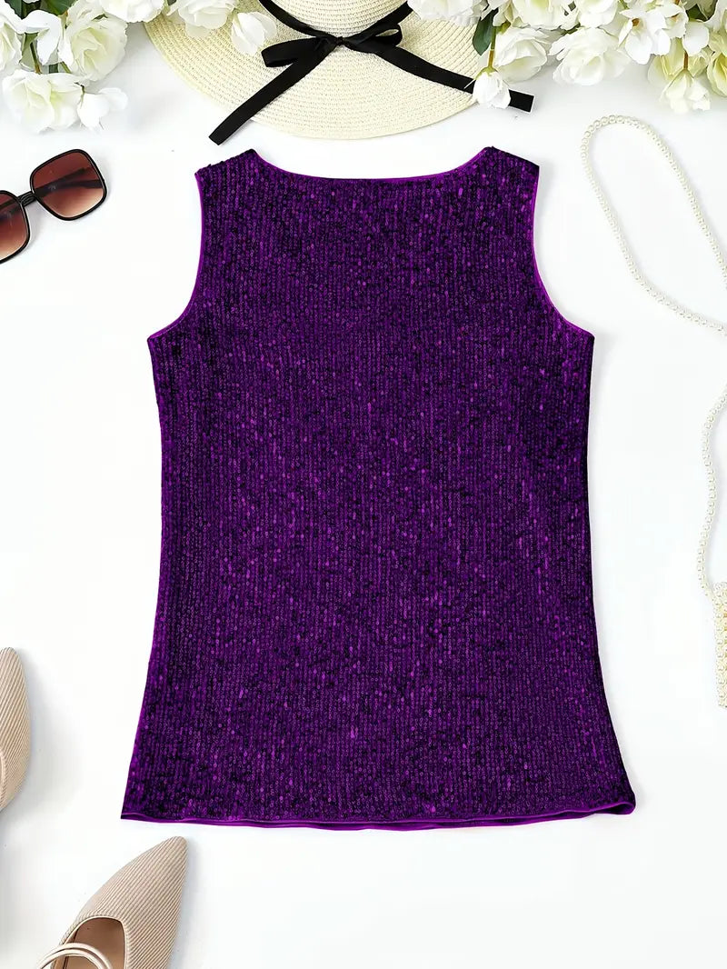 Uma – Elegant Sleeveless Top with Sequins