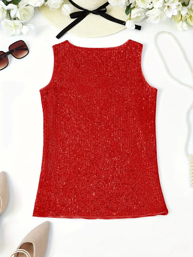 Uma – Elegant Sleeveless Top with Sequins