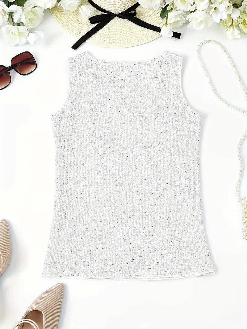Uma – Elegant Sleeveless Top with Sequins