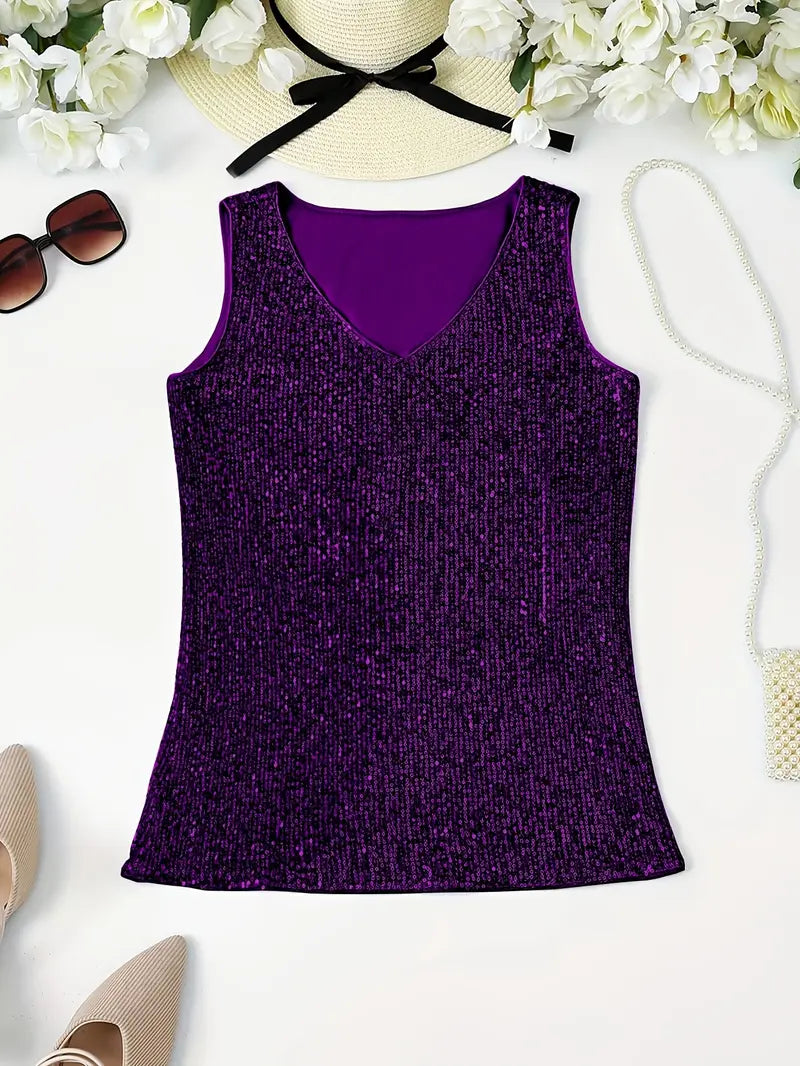 Uma – Elegant Sleeveless Top with Sequins