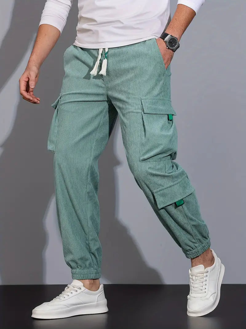 Aldrich - Casual Solid Cargo Pants for Men