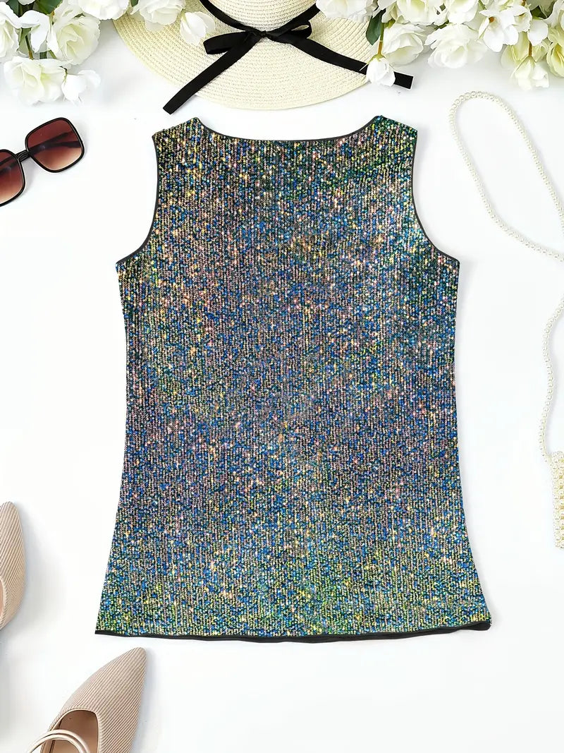 Uma – Elegant Sleeveless Top with Sequins