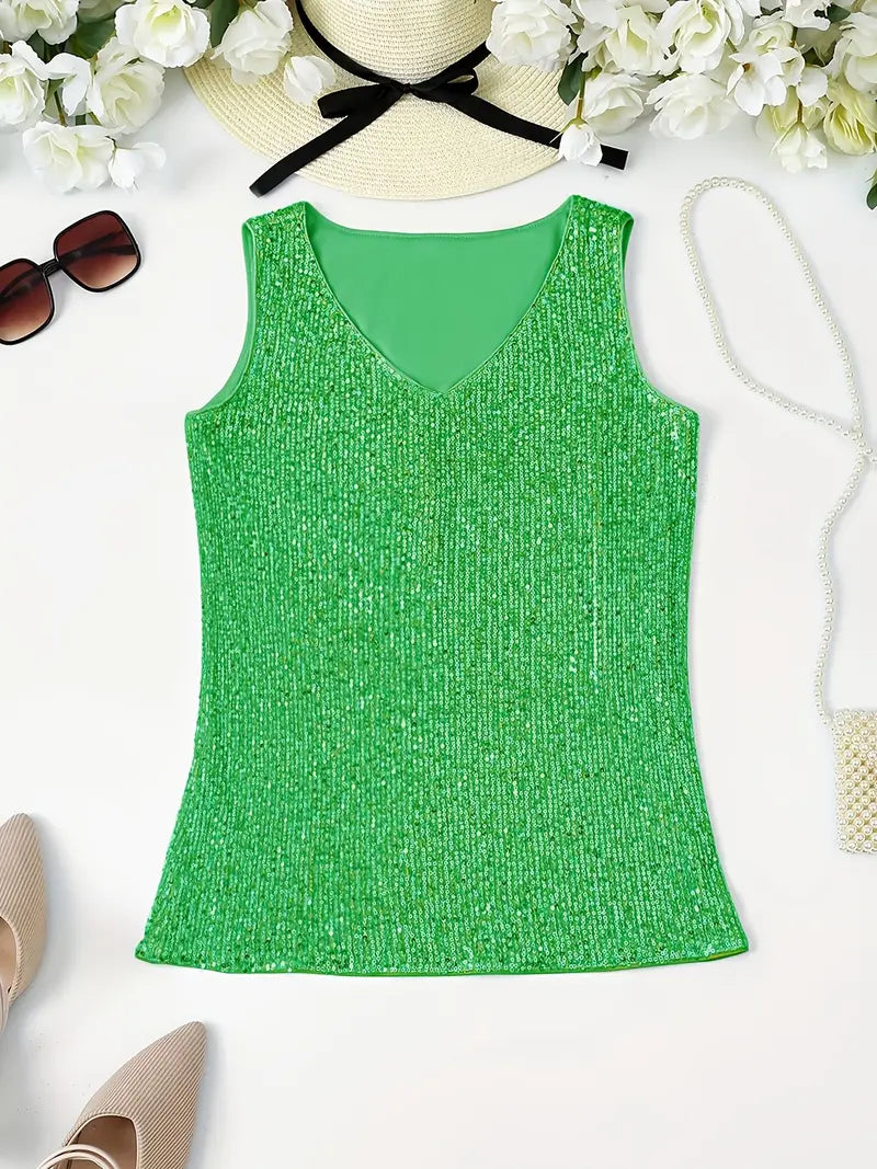 Uma – Elegant Sleeveless Top with Sequins
