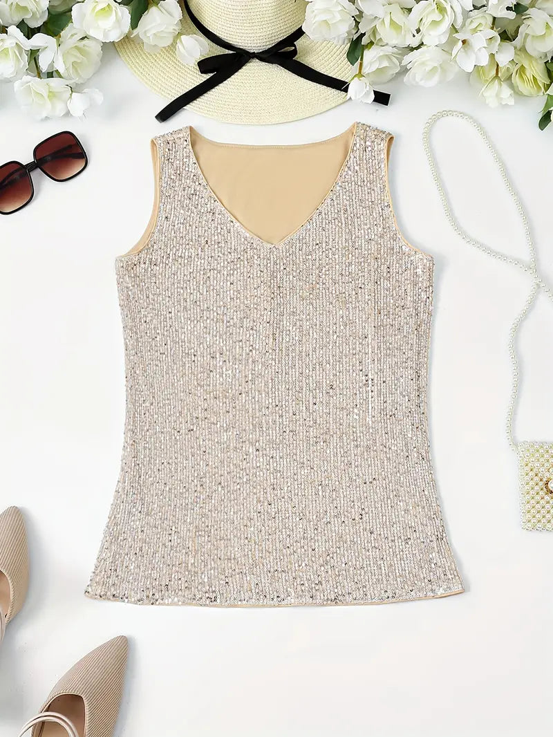 Uma – Elegant Sleeveless Top with Sequins