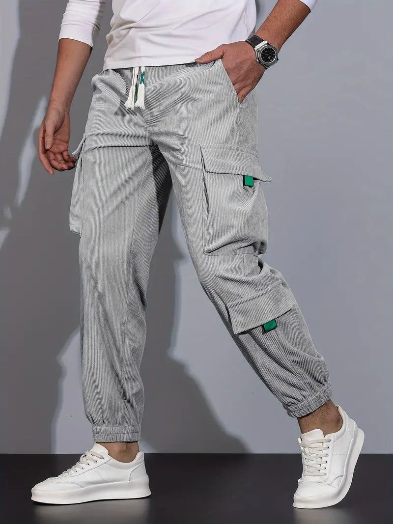 Aldrich - Casual Solid Cargo Pants for Men