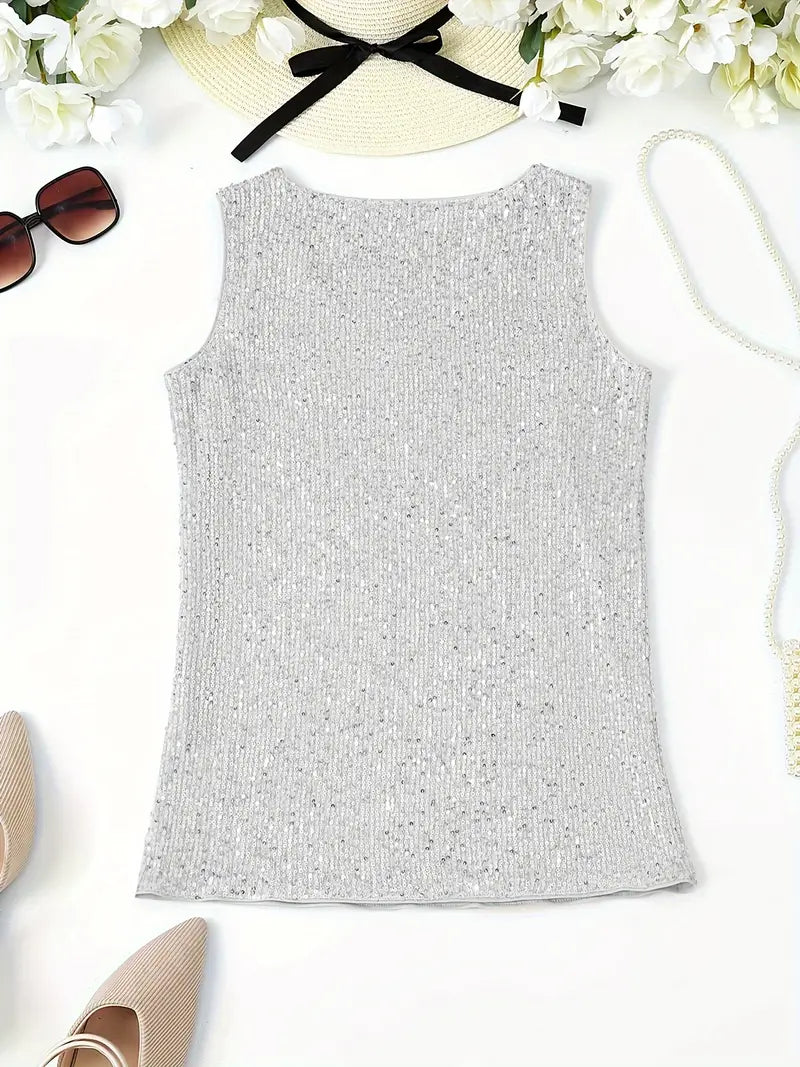 Uma – Elegant Sleeveless Top with Sequins