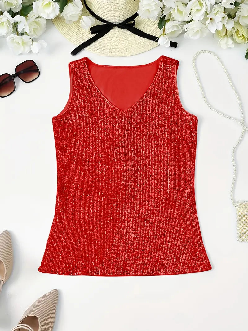 Uma – Elegant Sleeveless Top with Sequins