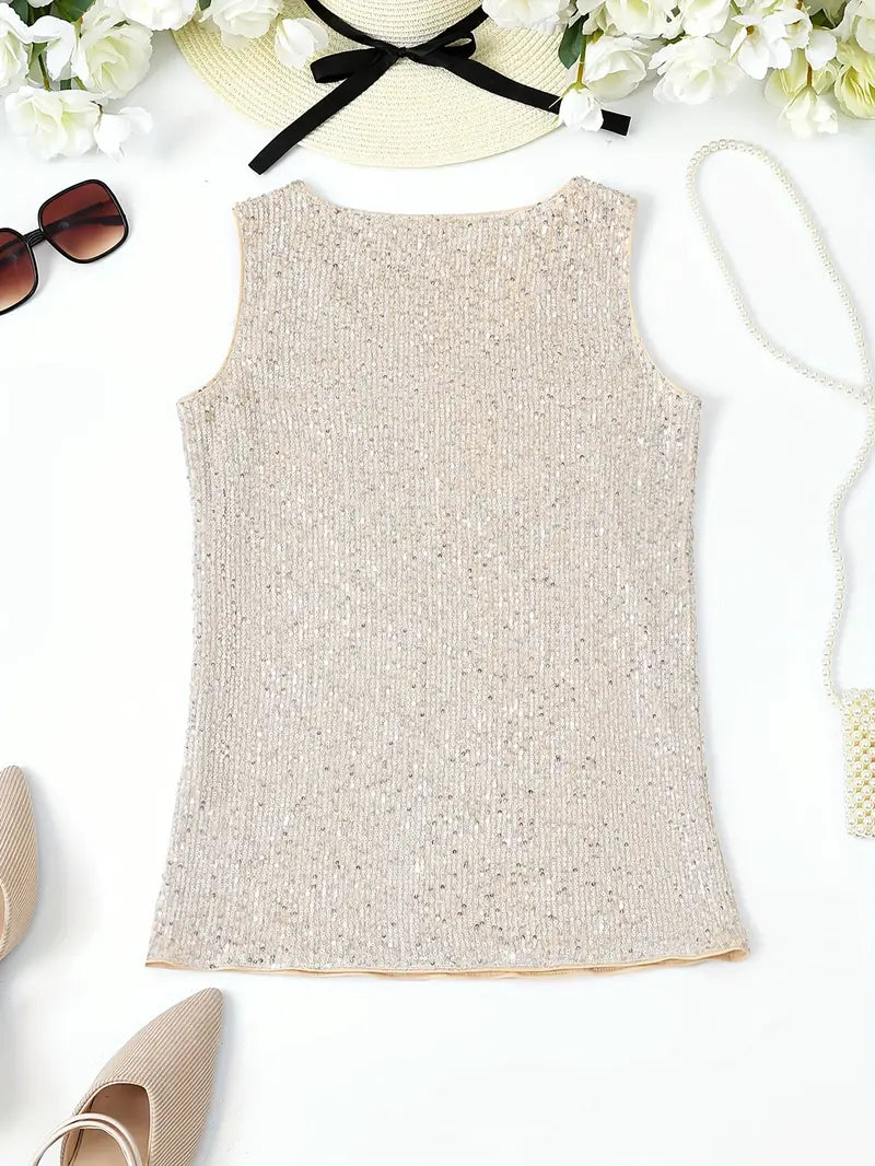 Uma – Elegant Sleeveless Top with Sequins