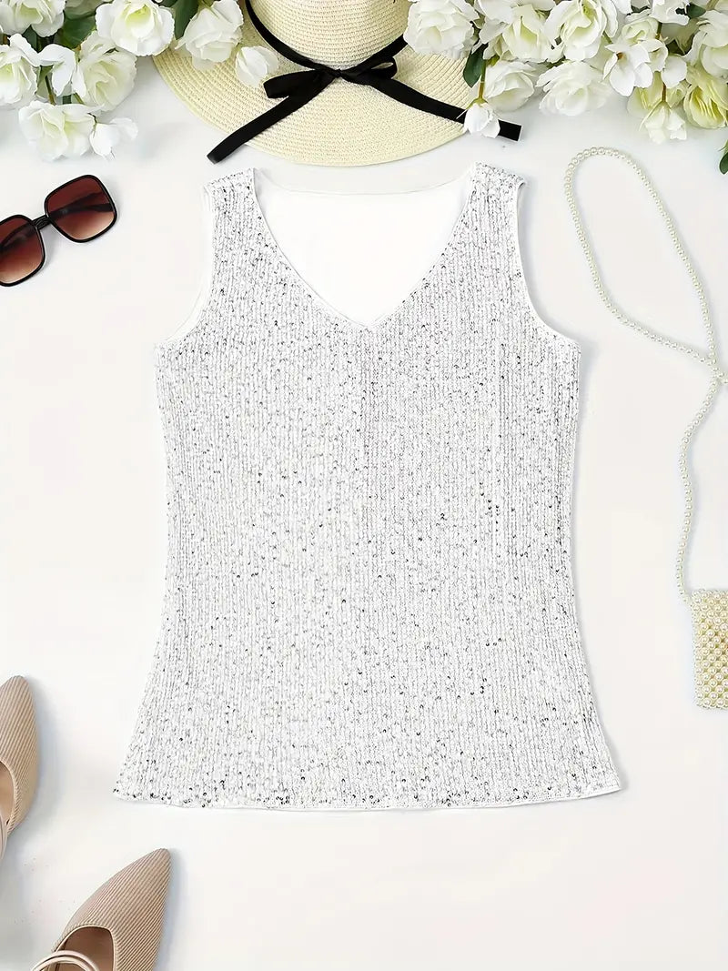 Uma – Elegant Sleeveless Top with Sequins