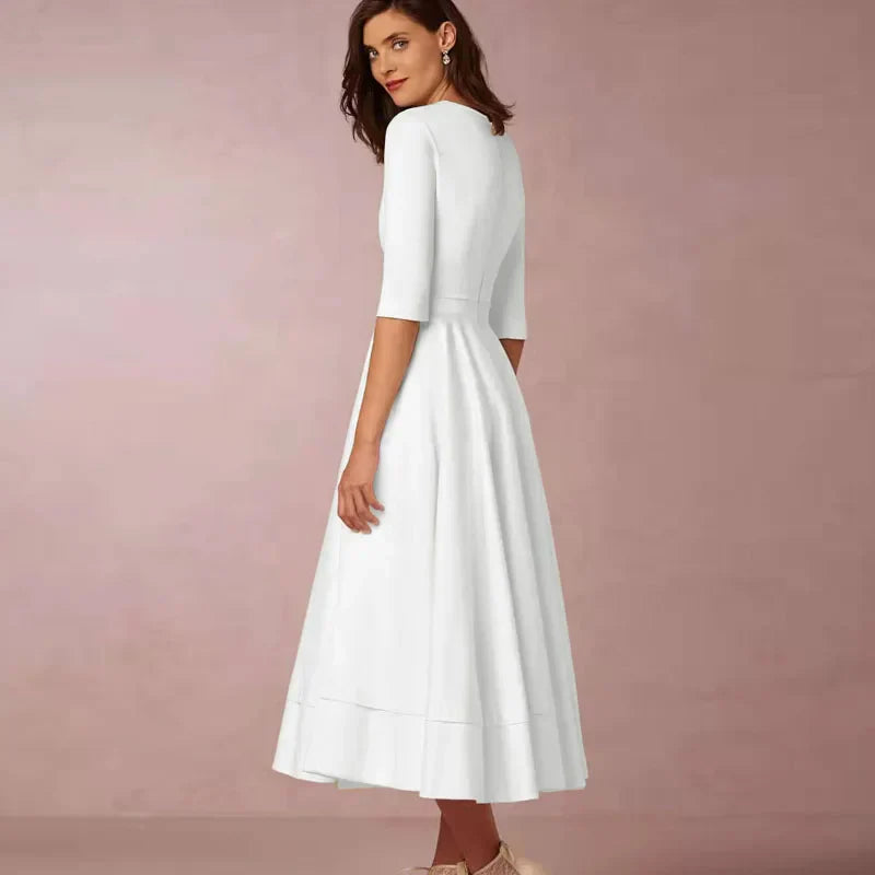Azmira – Elegant A-line Midi Dress