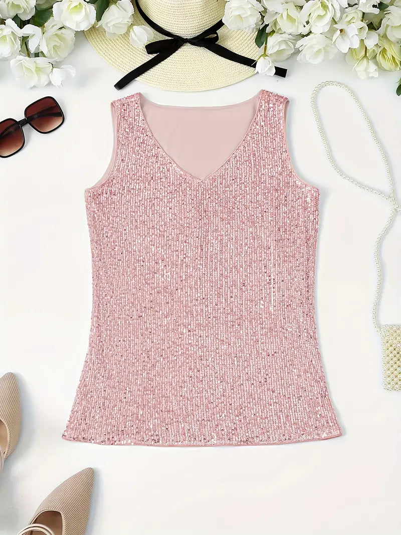 Uma – Elegant Sleeveless Top with Sequins