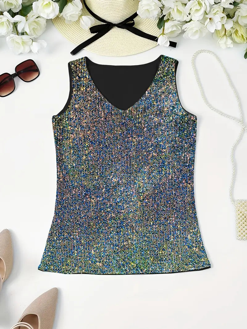 Uma – Elegant Sleeveless Top with Sequins
