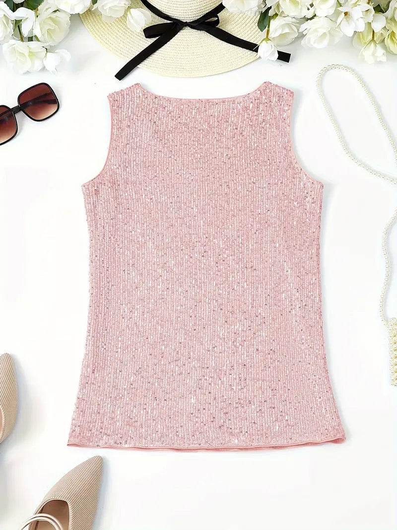 Uma – Elegant Sleeveless Top with Sequins