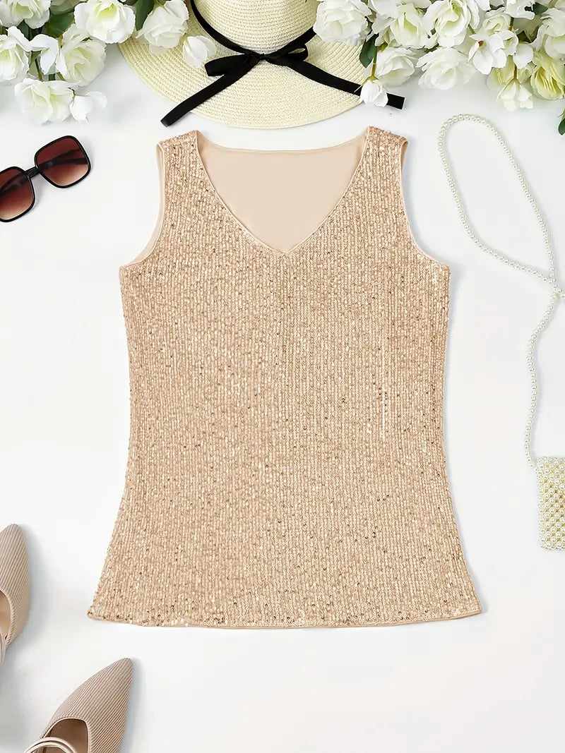 Uma – Elegant Sleeveless Top with Sequins