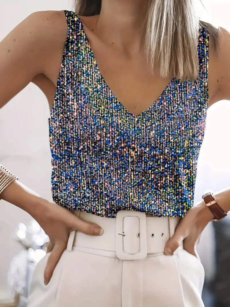 Uma – Elegant Sleeveless Top with Sequins