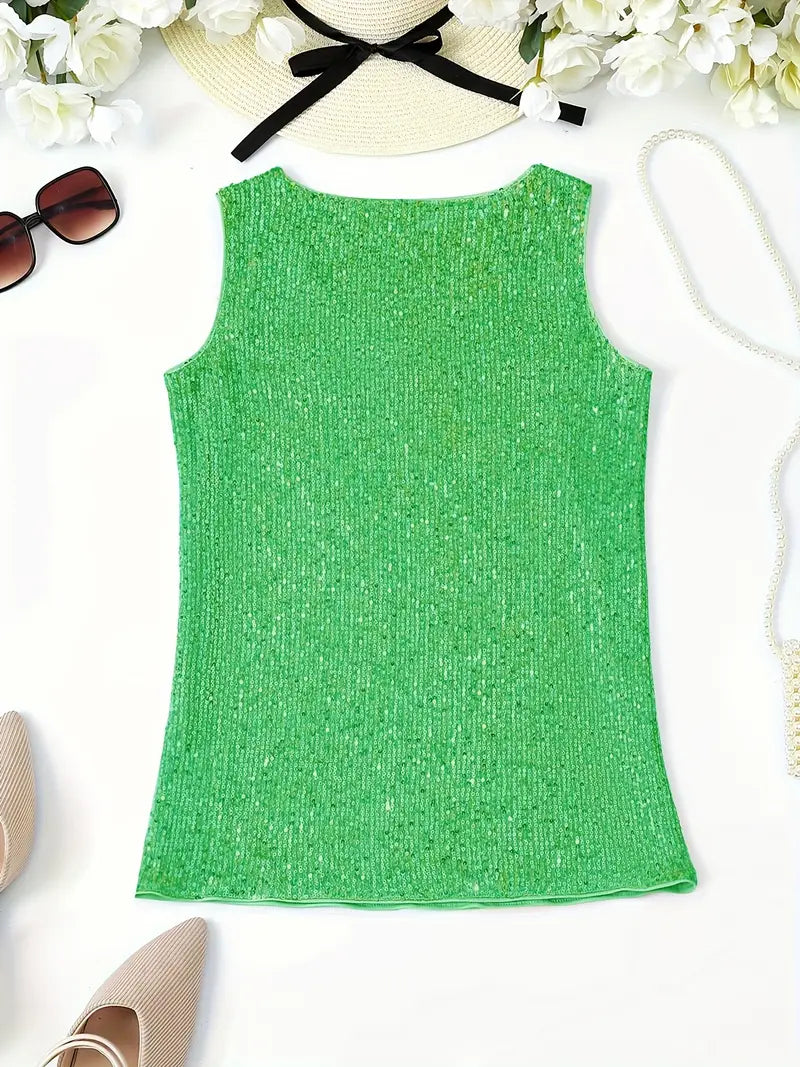 Uma – Elegant Sleeveless Top with Sequins