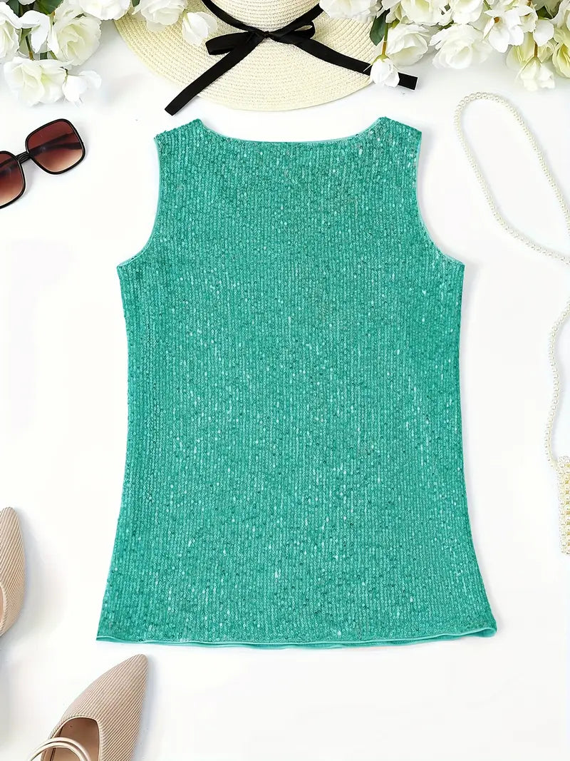 Uma – Elegant Sleeveless Top with Sequins