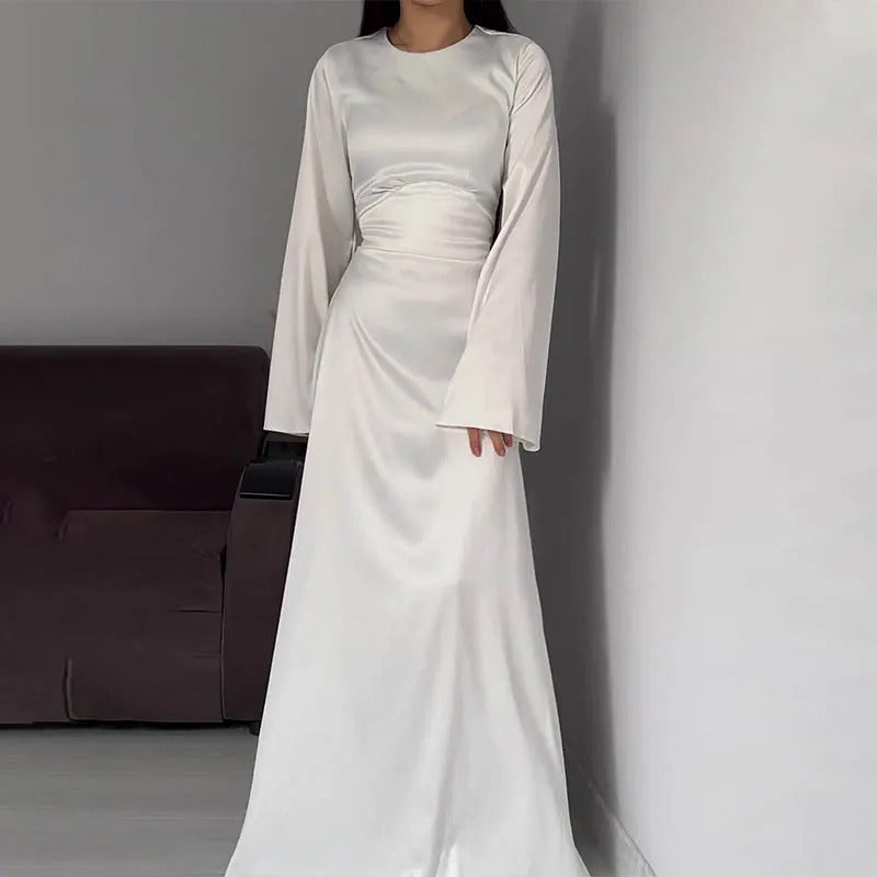 Aria - Long Satin Women's Dresses