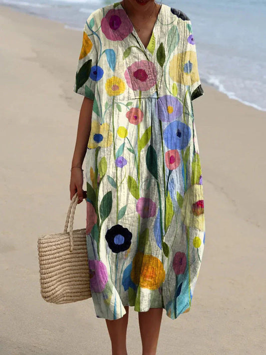 Georgia - Summer Dress with Floral Pattern