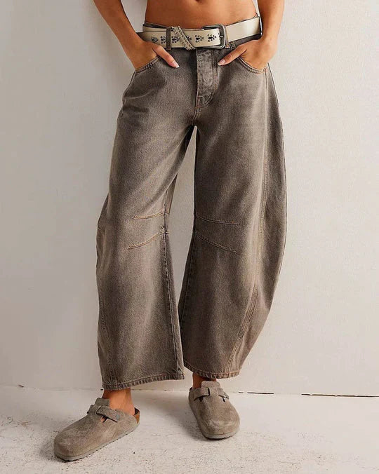 Adeline - Women's Mid-Rise Barrel Jeans