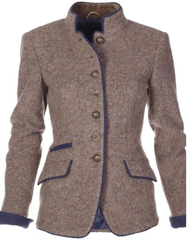 Elegant Solid Ccolor Women's Jacket