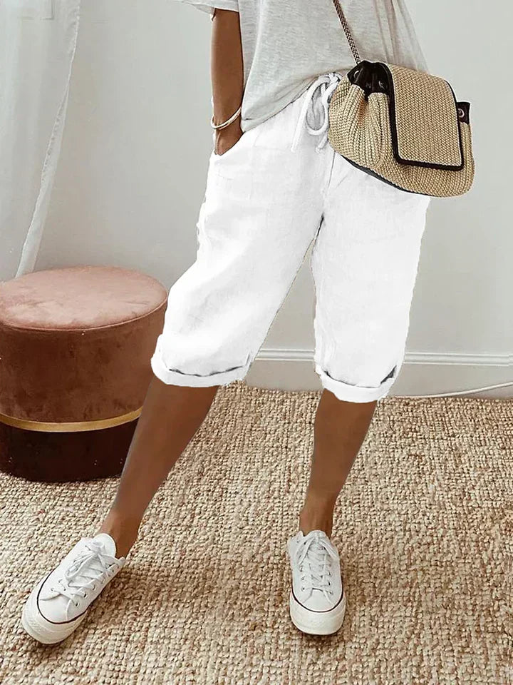 Adriada - Women's Cotton and Linen Shorts