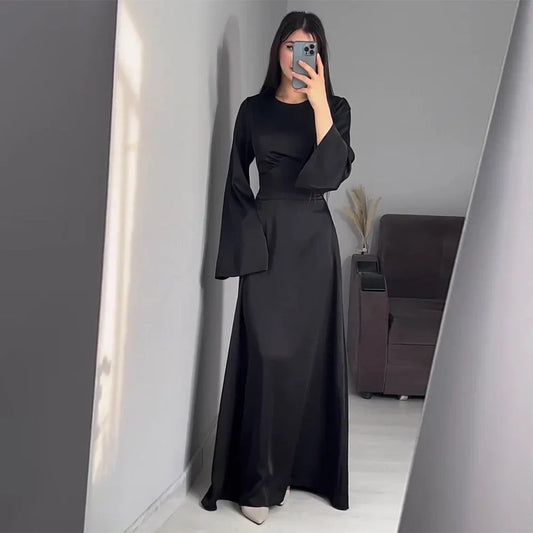 Aria - Long Satin Women's Dresses